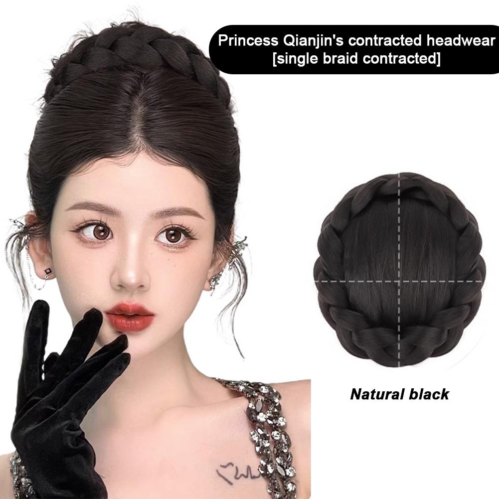 Парик Maruko Hair Bun, женская наследница, голова принцессы, имитация пучка волос, аксессуар для волос, повязка на голову для пучка волос невесты