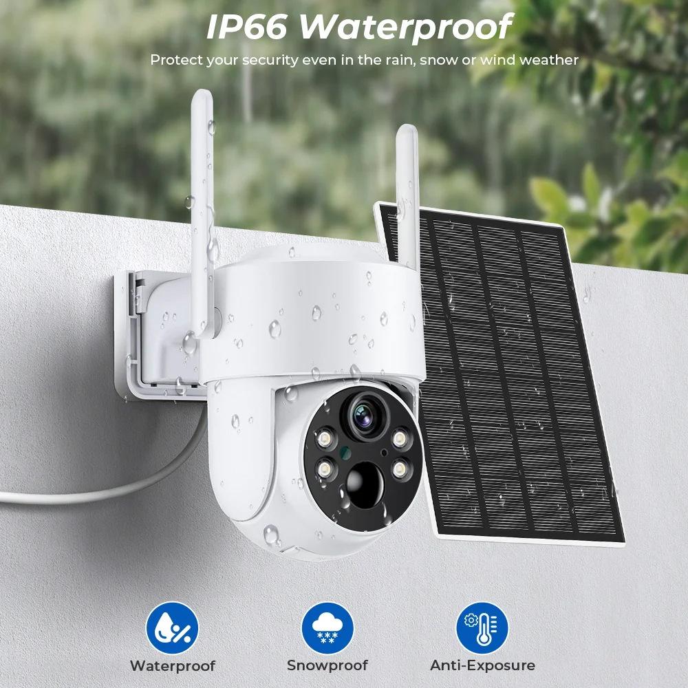 360° Solar-Powered Outdoor WiFi HD Surveillance Camera with Remote Monitoring & Waterproof Design