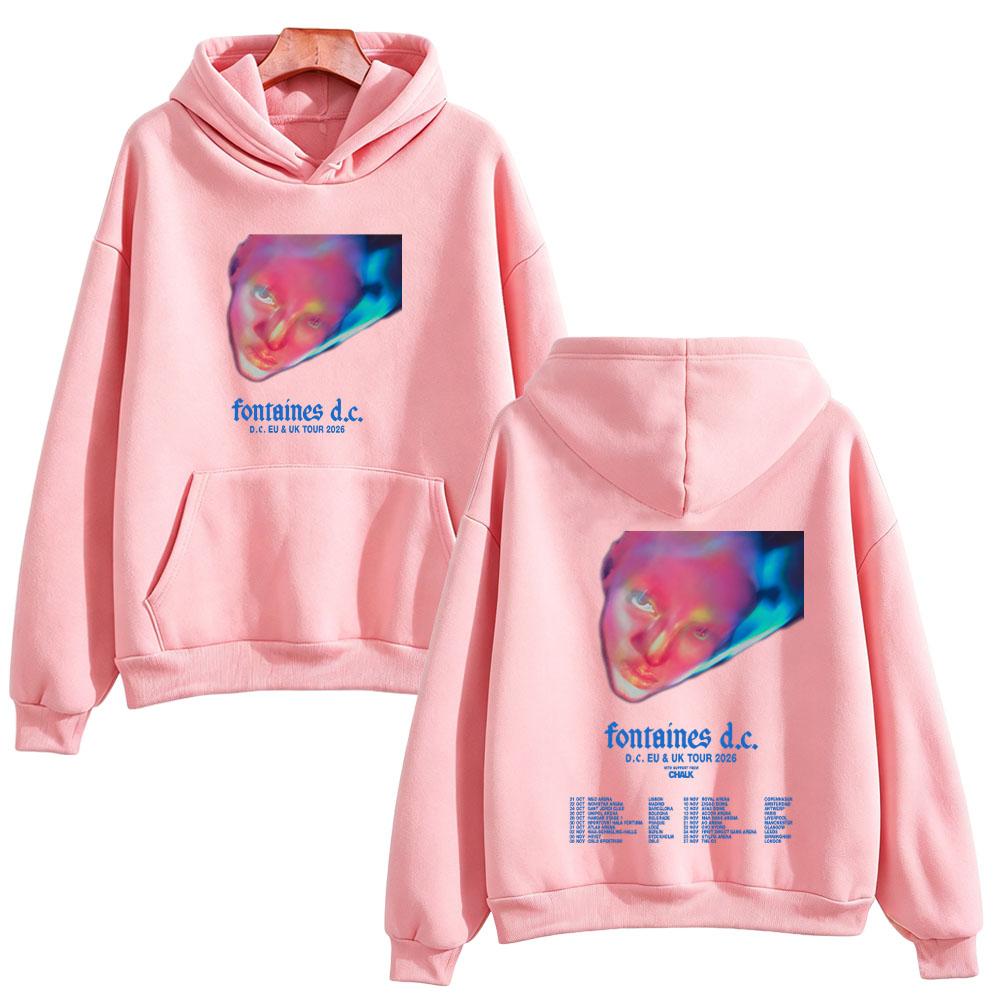 Fontaines D.C. Tour 2026 Hoodies Unisex with Hooded Long Sleeve Sweatshirt Rock Oversized Fan Streetwear Fashion Loose Pullovers