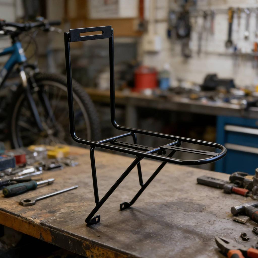Bike Front Bike Front Rack Multi-Functional Front Bike Front Hauling Rack Bike Touring Carrier Side Protection Rails Sturdy Duty