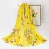 Spring Scarf Women's Chiffon Printed Thin Silk Scarf Shawl Dual-use Gift Women's Scarf Headband