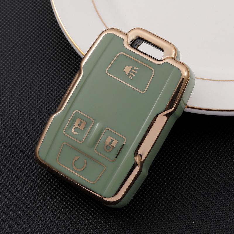 GMC Chevrolet Canyon TPU Car Key Protective Case with Gold Edge