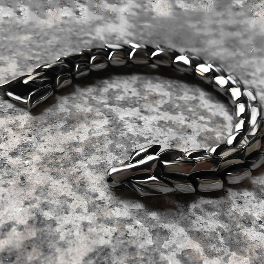 Men's Personality Domineering Keel Bracelet Men's Fashion Retro Creative Punk Bracelet Ins Niche Design Does Not Fade