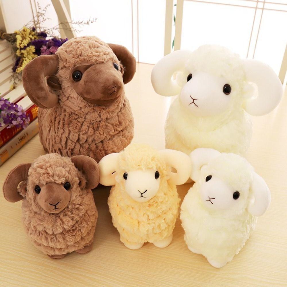 25/35cm Baby Goat Plush Doll PP Cotton Baby Goat Keychain Sheep Plush Toys  Valentine's Day Gifts