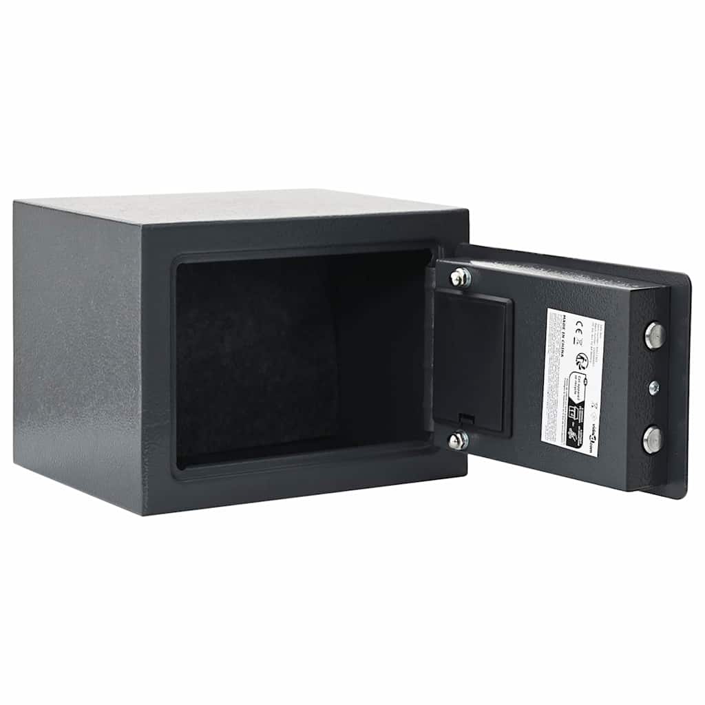 Digital Safe with Lock Dark Gray 23 x 17 x 17 cm Steel