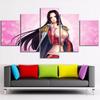 5pcs Japan Style Sexy Anime Boa Hancock Poster Wall Art Decor Modular Picture Canvas Paintings For Teen Living Room Decoration