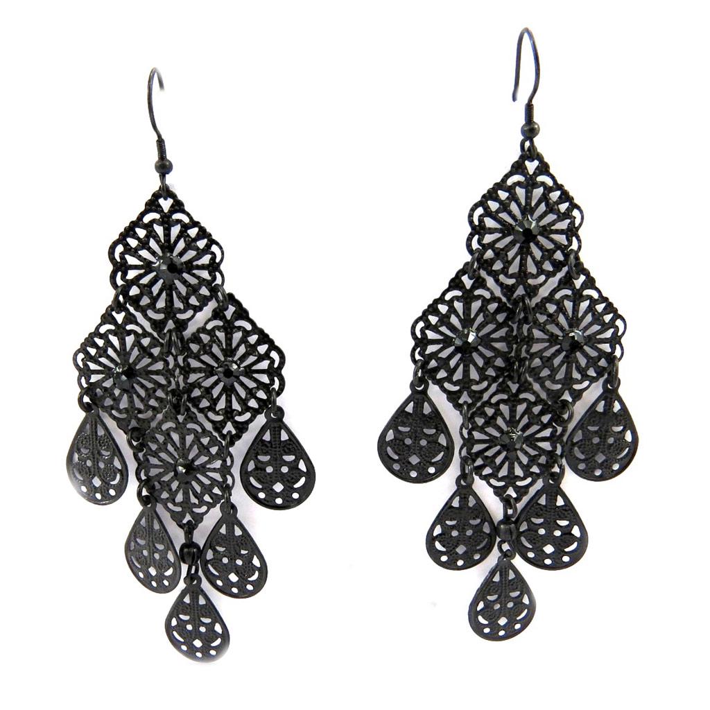 Les Trésors De Lily [L5774] - Серьги «Кармен» черные.