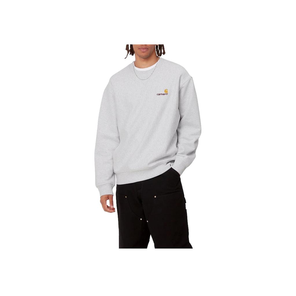 Carhartt WIP Свитшот American Script Пепельный Хизер Мужской Уличная одежда I025475-482-XX