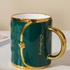 Позолоченная скандинавская керамическая кружка с ручкой, односекционная, открывающаяся, небольшой подарочный сувенирный набор кружек большой емкости