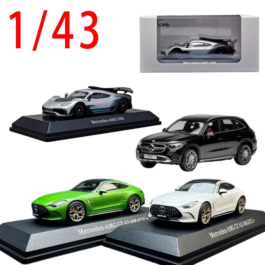 AATQ1 IScale 1/43 Mercedes Bezn AMG GT63 Alloy Model Car Diecast 1:43 Benz Glc SUV Off-road Car AMG ONE Toys for Boys