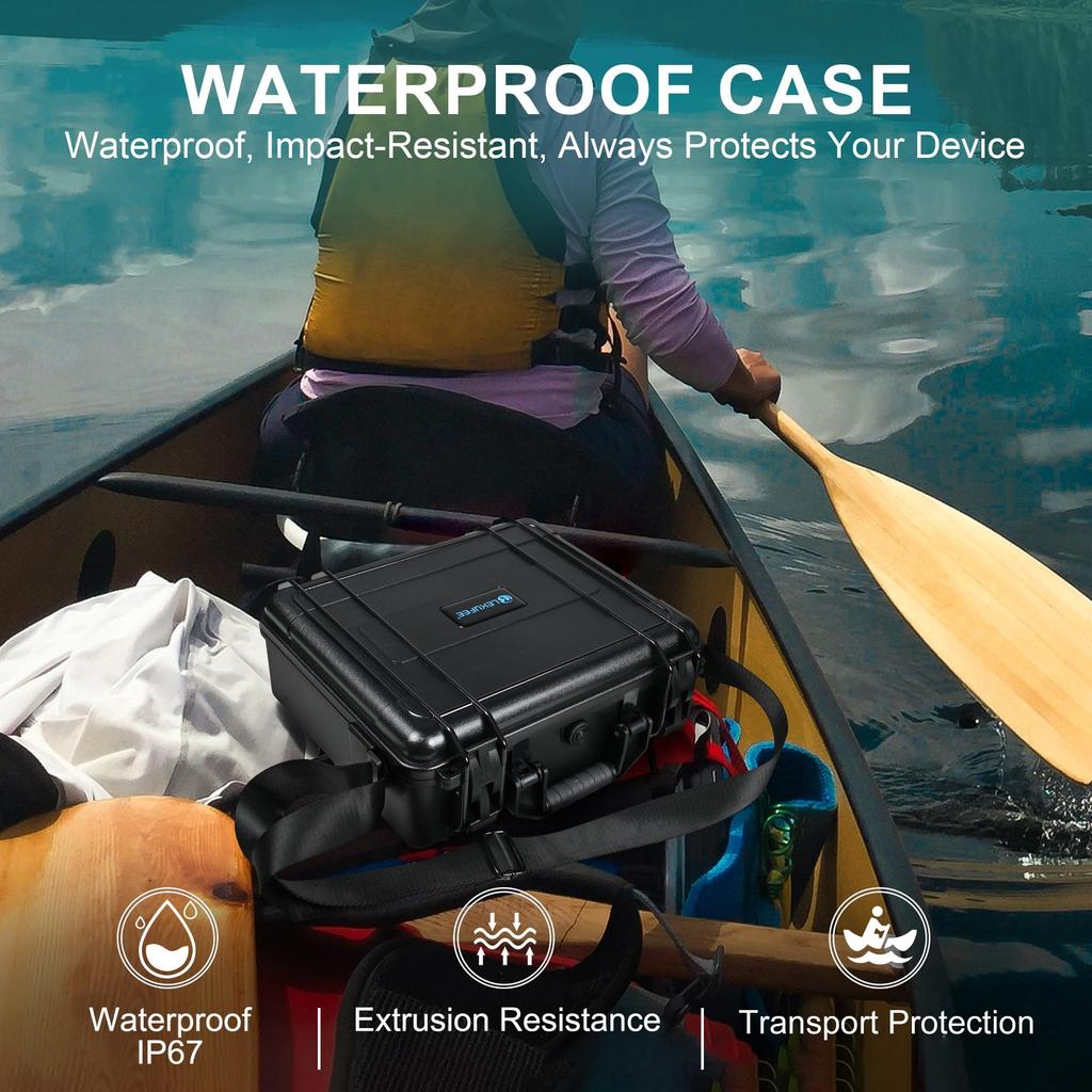 Водонепроницаемый жесткий кейс Lekufee для DJI Mini 5 Pro Fly More, DJI RC N3, зарядного устройства и других аксессуаров, Дрон, Комплект, 2/RC (6шт), хаб, (Только случай)