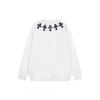 Unisex Oversized Cotton Hoodie With Embroidered Cross Streetwear Long Sleeve Crewneck Sweatshirt