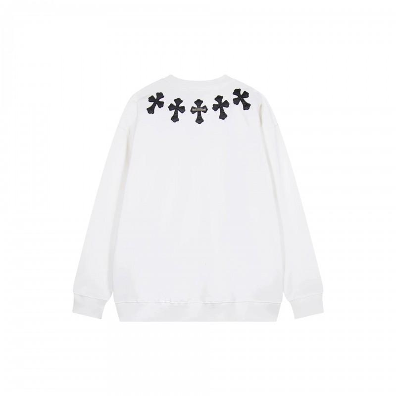Unisex Oversized Cotton Hoodie With Embroidered Cross Streetwear Long Sleeve Crewneck Sweatshirt