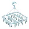 32 Clips Clothes Hanger Foldable Plastic Drying Rack Hanger Towels Socks Underwear Drying Rack Home Multipurpose Drying Racks