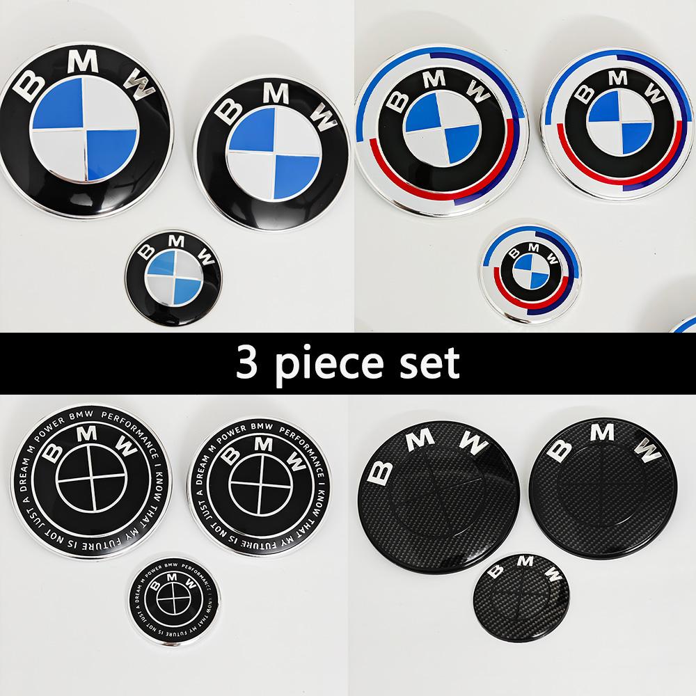 3Pcs For BMW M Logo G30 G31 G38 G11 G12 G20 G28 F10 F48 F49 G01 F20 F21 F22 Car Front Hood Emblem Logo steering wheel stickers UJD4