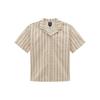 X Spitfire Striped Single-Breasted Casual Short Sleeve Shirt Women Shirts Off-White VN000G3NDJR