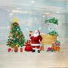 Christmas Wall Sticker Pvc Decorative Removable Santa Claus And Christmas Tree For Home Decor