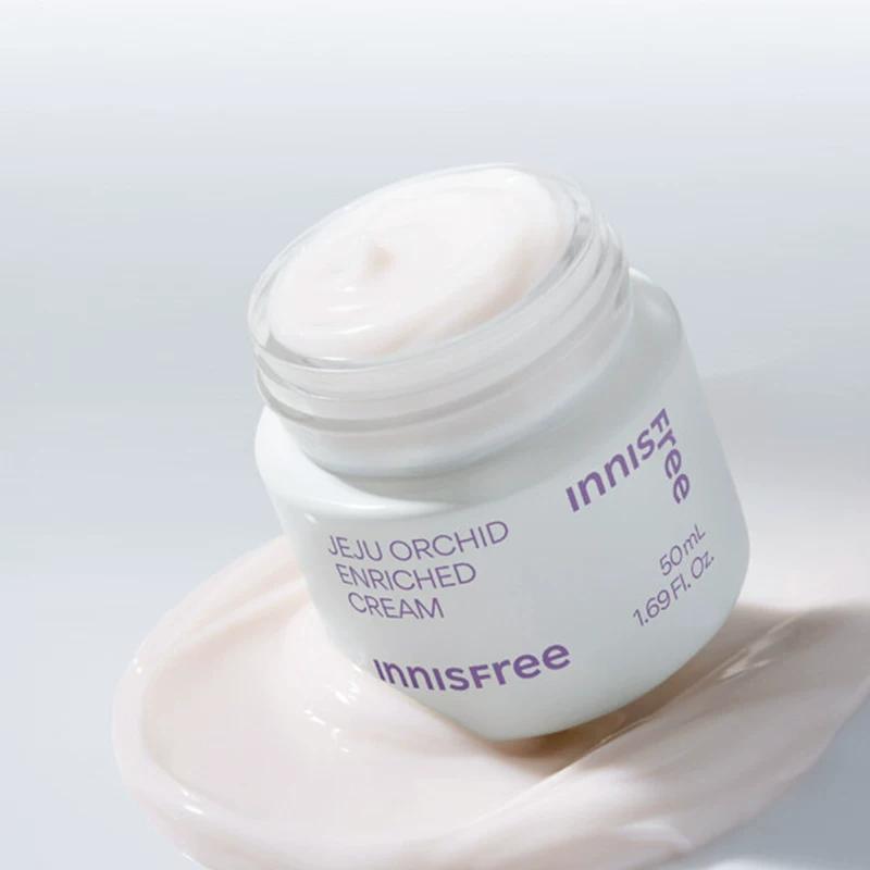 Innisfree Jeju Orchid Enriched Cream, Anti‑Wrinkle Firming Anti‑Aging Face Moisturizer 50ml