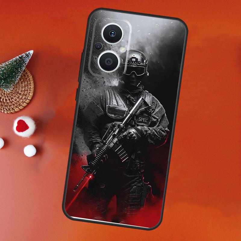 Тактический Чехол-Кейс с Рисунком Swat Gear Для OPPO Find X9 X5 X6 X8 Pro OPPO Reno 14F 13F 12F 11F 10 12 13 14 Pro 7 8 Lite