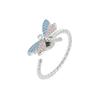 Dragonfly Minimalist Ring With Sparkling Stones For Womens Fashion Statement