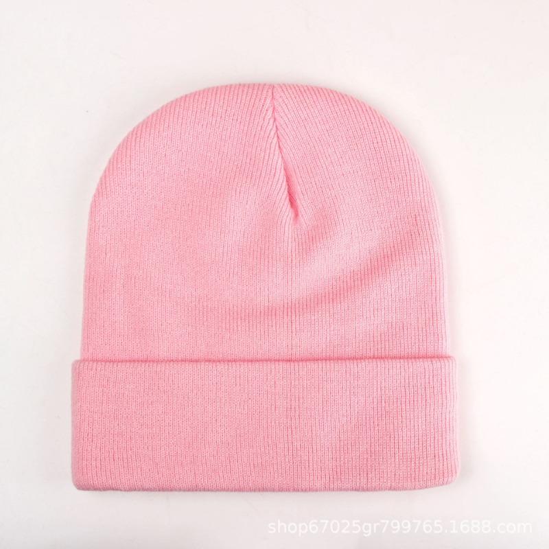 Brimless beanie big head circumference knitted hat knitted hat knitted hat black knitted hat outdoor warm hat