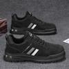 Мода 2025 Новые весенне-осенние мужские ретро рабочие кроссовки Толстая подошва Противоскользящая защитная обувь Прочная обувь для работы Ежедневные поездки обувь
