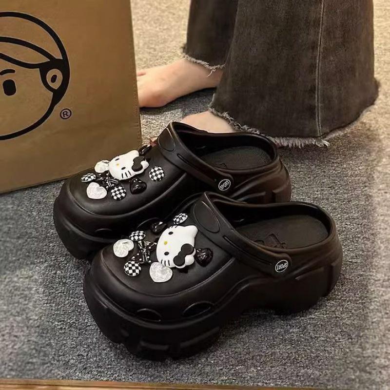 Женские летние 2024 года нескользящие пляжные сандалии Baotou на толстой подошве