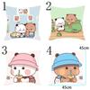 45x45cm Bubu Dudu Pillow Cover Microfiber Soft Anime Throw Pillow Case Comfortable Washed Material Pillow Shell Sofa