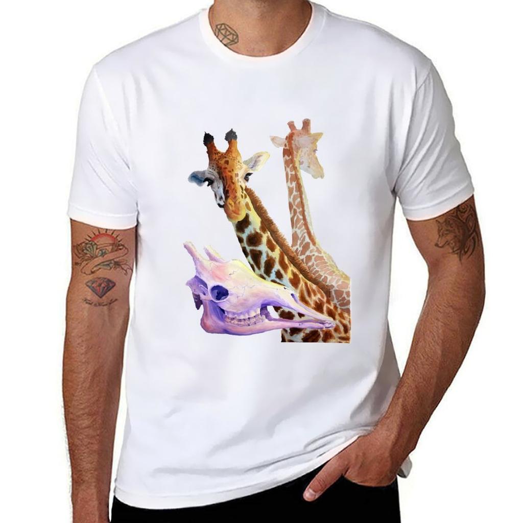 Giraffes Tshirt Work Wear Simple Tee Shirt Tshirt
