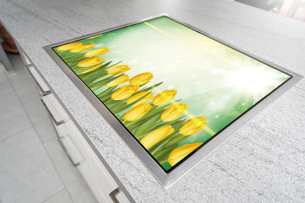SZKLANA DESKA DO KROJENIA 52x30 TULIPANY