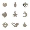 50Pcs Geometric Pendant Stainless Steel Charms For Women Kids Necklace Bracelet DIY Jewelry Making Accessories