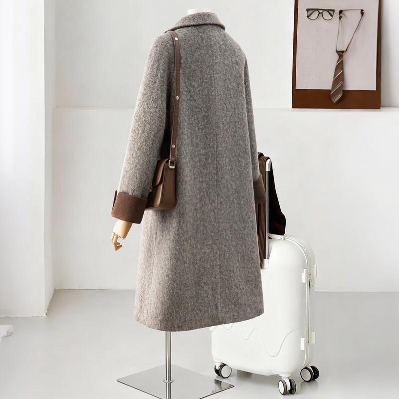 Женское хлопковое зимнее пальто средней длины с лацканами Silbaishe