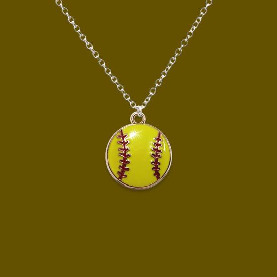 3 шт. Спортивный мяч ожерелье для мужчин женщин бейсбол баскетбол футбол кулон ожерелье ювелирные изделия подарок для поклонников девочек мальчиков