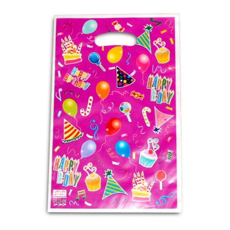 20Pcs Plastic Candy Bag Child Party Loot Bags Boy Girl Kids Birthday Party Favors Supplies Decor