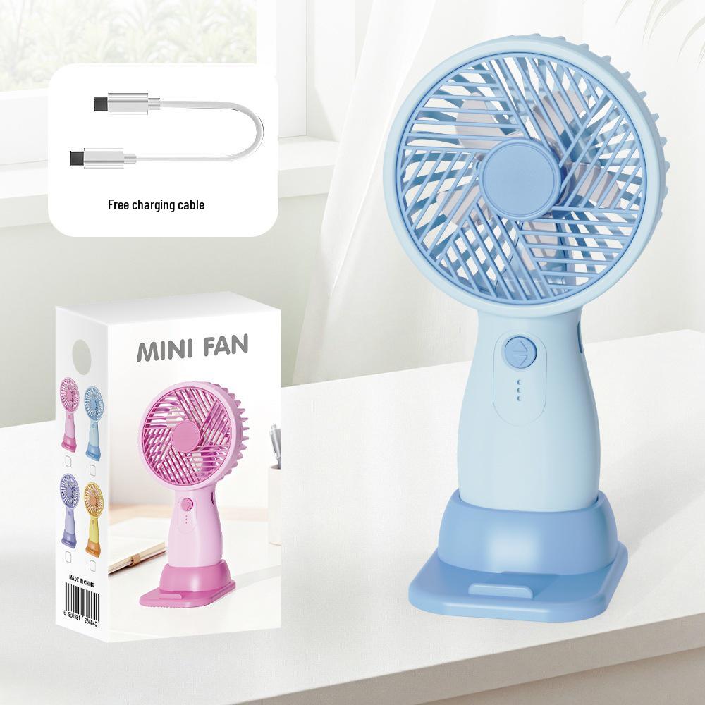 Cartoon USB Rechargeable Portable Handheld Mini Fan for Students with Customizable Logo
