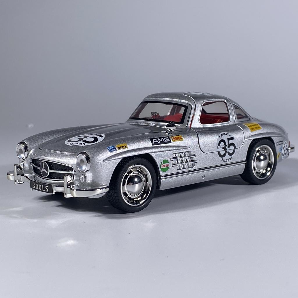 1/32 Benz 300SL 35# Винтажный Классический Сплав Металл Литой Модель Автомобиля Звук и Свет Симуляция Коллекция Дисплей Украшения Подарок