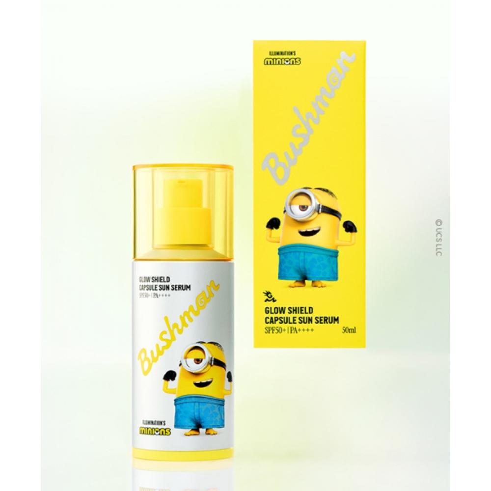 Bushman Minions Светящийся Щит Капсульная Сыворотка от Солнца SPF 50+ PA++++ 1 Упаковка