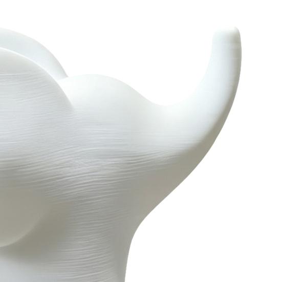 Cute Small Elephant Figurine 3D Printed Elephant Statue Minimalist Abstract Animal Sculpture for Living Room Bedroom Bookshelf Office Table