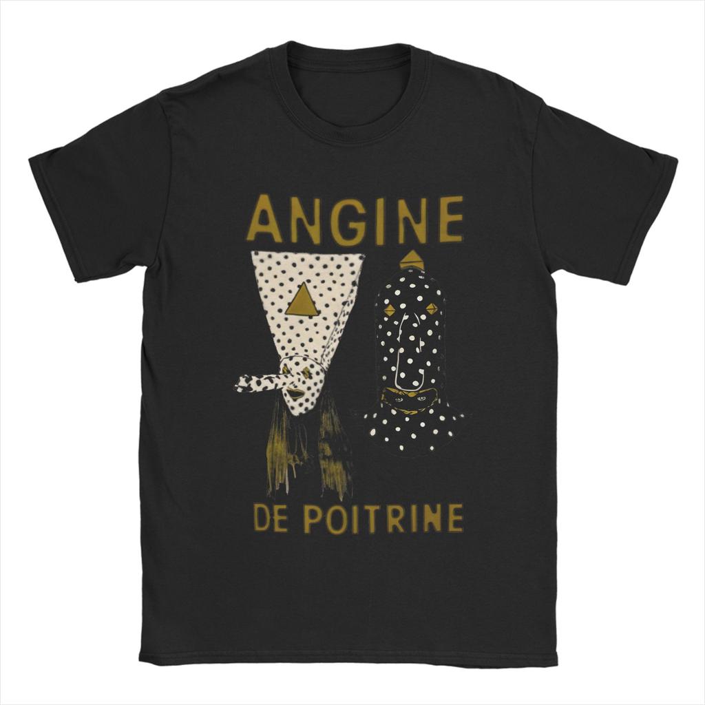 Angine De Poitrine T Shirt Summer Pure Cotton T Shirts For Unisex Loose Tee Shirt Short Sleeve Funny Tops