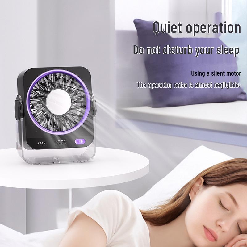 Portable Dormitory Desktop Electric Fan with Strong Wind and Long Battery Life - Ideal for Outdoor Use and Corporate Gifts