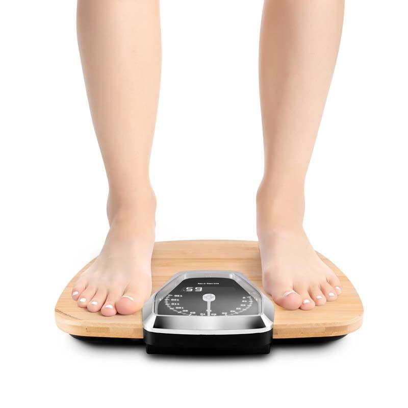 Yoghi - Dr Scale Ultimate - Pèse-personne Digital Bambou - Double Affichage - 130kg