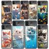 Мультяшные Милые Кошки Рыбки Эстетичные Чехлы Для Samsung Galaxy Z Flip 4 5 6 7 3 Z Flip7 Flip6 Flip4 Flip5 Flip3 5G Жесткие Ударопрочные Забавные