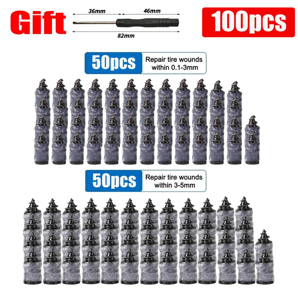 Car Tire Repair Nail Car Wheel Universal Puncture Repair Kit Patch Motorcycle Rubber Screw Automotive Repair Screws
