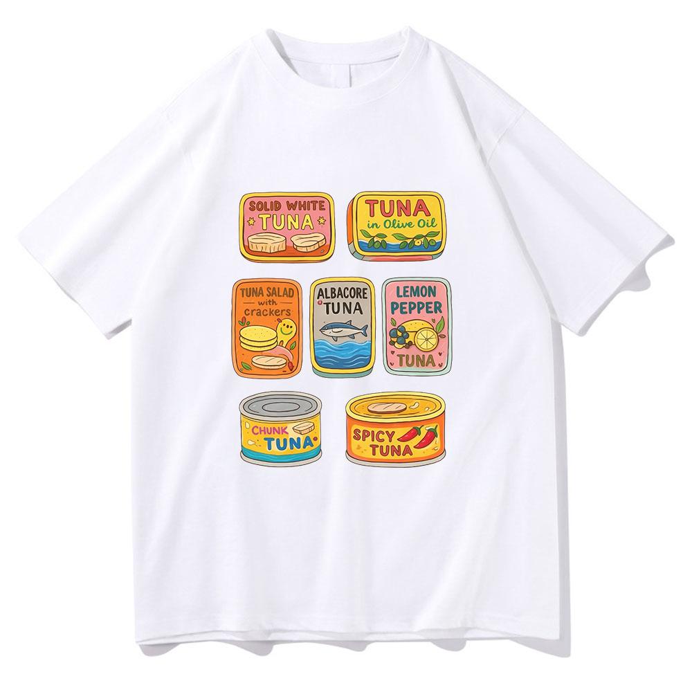 Tuna Melt T Shirt Funny Fahsion Unisexunisex Clothing Cotton Graphic T Shirts Kawaii Vintage Clothes For Seafood Lover Gift