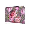 Gucci GG Supreme Canvas Blooms Print Large Zip Pouch Clutch Bag In Brown For Women Daily Use