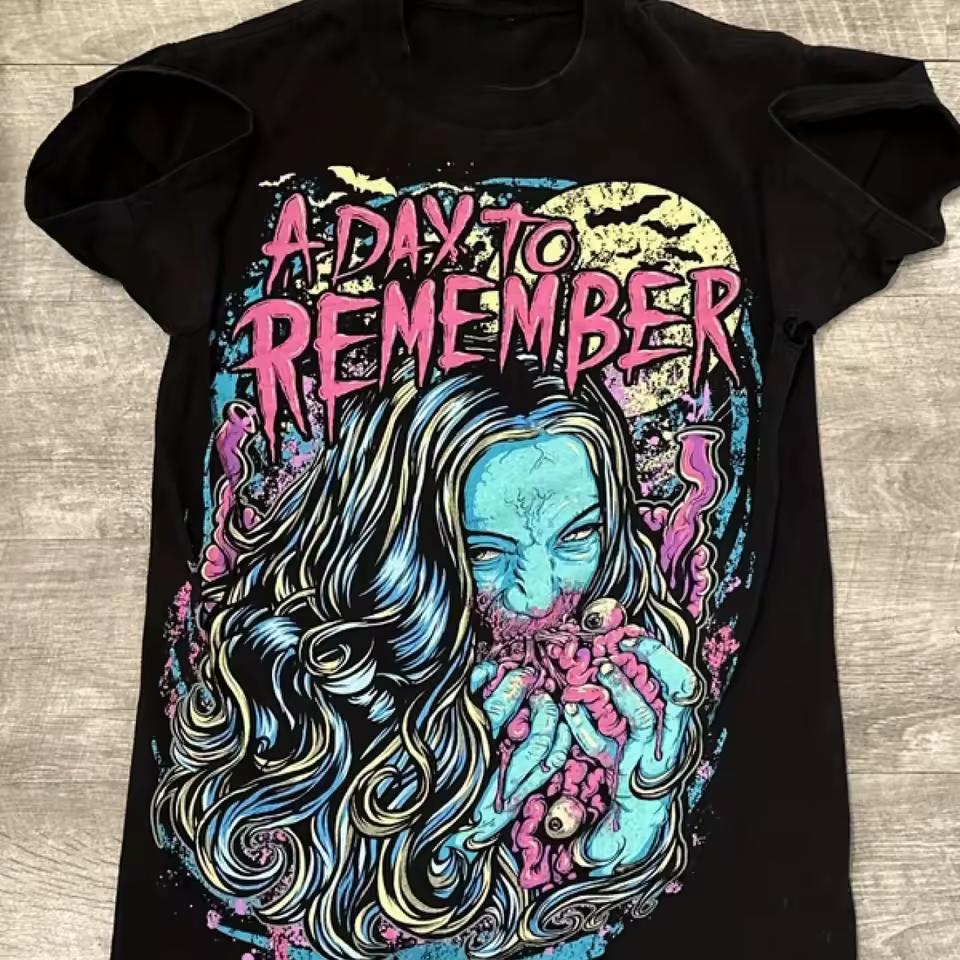 Rare&Vintage A Day To Remember Band Zombies Myspace Era Emo Casual T-Shirt Men's and Women's Luxury Band Brand