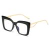 Anti-blue glasses ins women's personalized cat glasses frame European and American avant-garde trend men's flat glasses