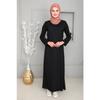 Tied Black Women's Hijab Dress, Anti-sweating Summer Prayer Dress, Flowy Abaya