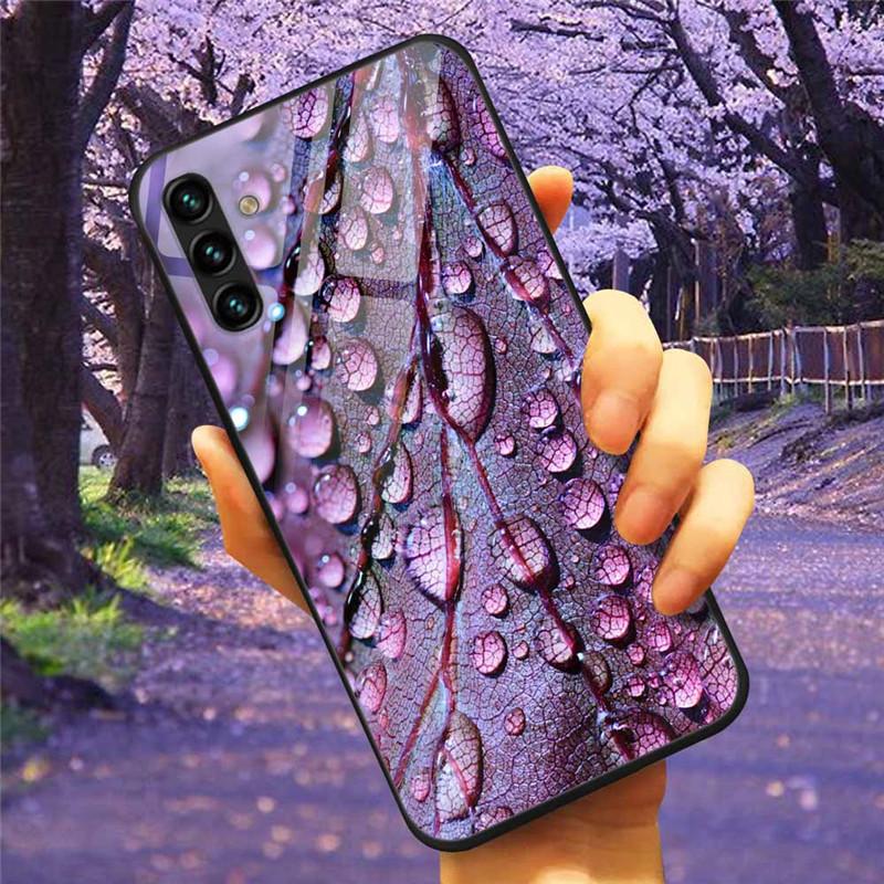 Для Samsung A34 A54 A14 A7 2018 Чехол GalaxyA54 Стекло Закаленное Жесткая Крышка Coque для Samsung Galaxy A34 5G GalaxyA34 Космос A 14