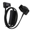 Black Male 16 Pin Diagnostic Flat Cord Adapter Connector Female 8 Core OBD2 Extension Cable with